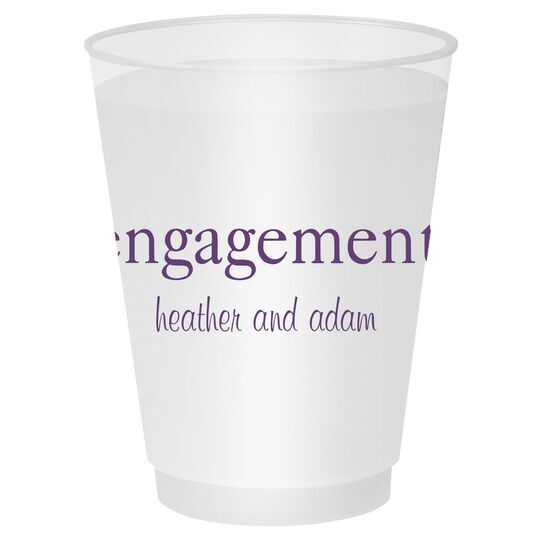 Big Word Engagement Shatterproof Cups